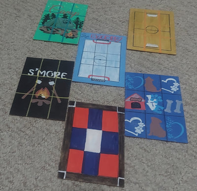 Unique handmade tic-tac-toe game, great for gifts or family fun