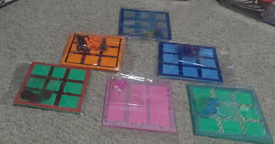 Unique handmade tic-tac-toe game, great for gifts or family fun