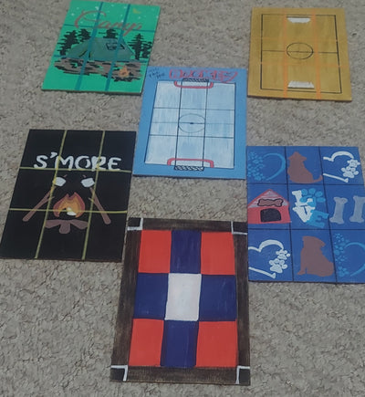 Unique handmade tic-tac-toe game, great for gifts or family fun